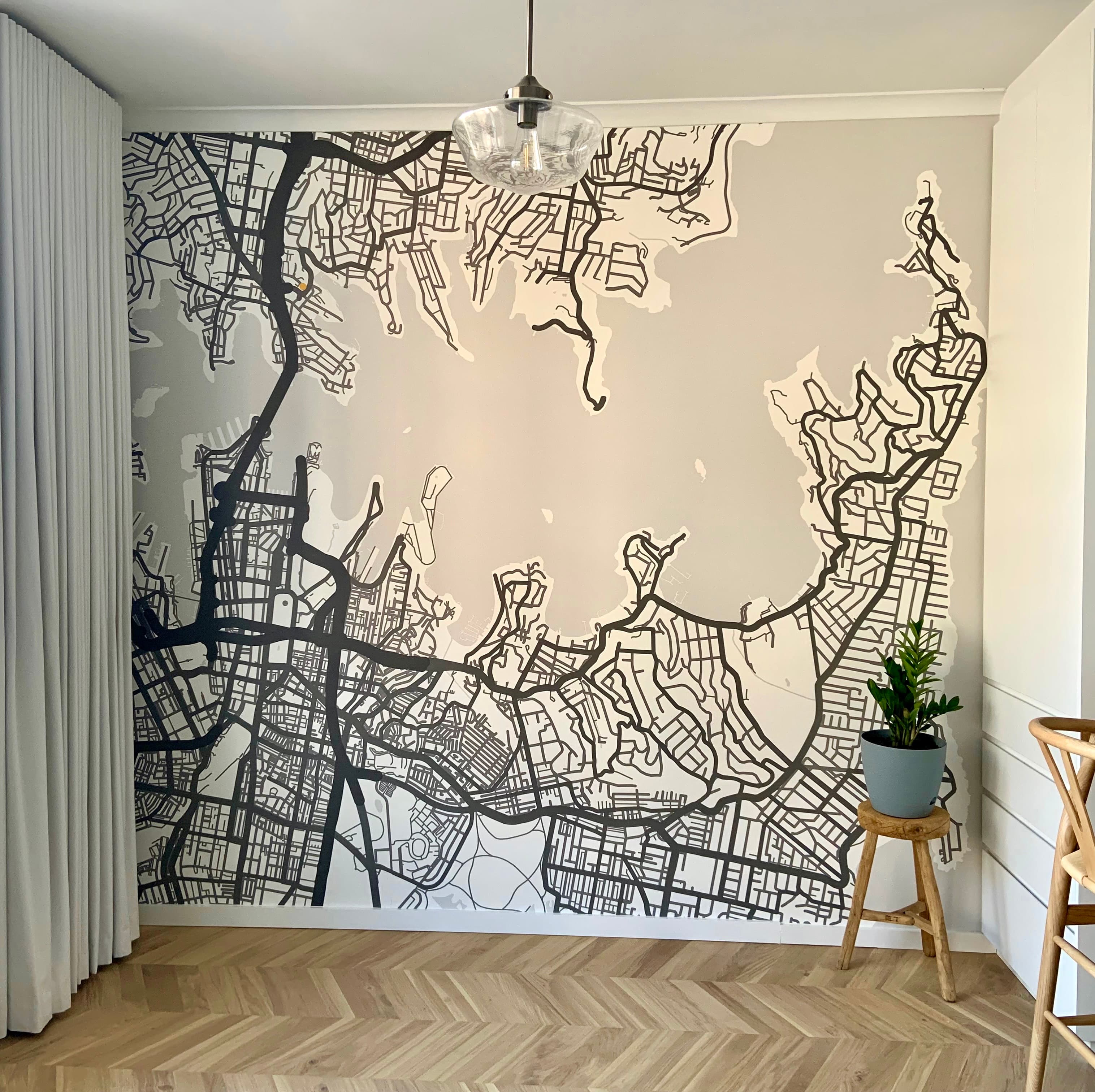 Large format wallpaper prints and mural designs for interior decoration